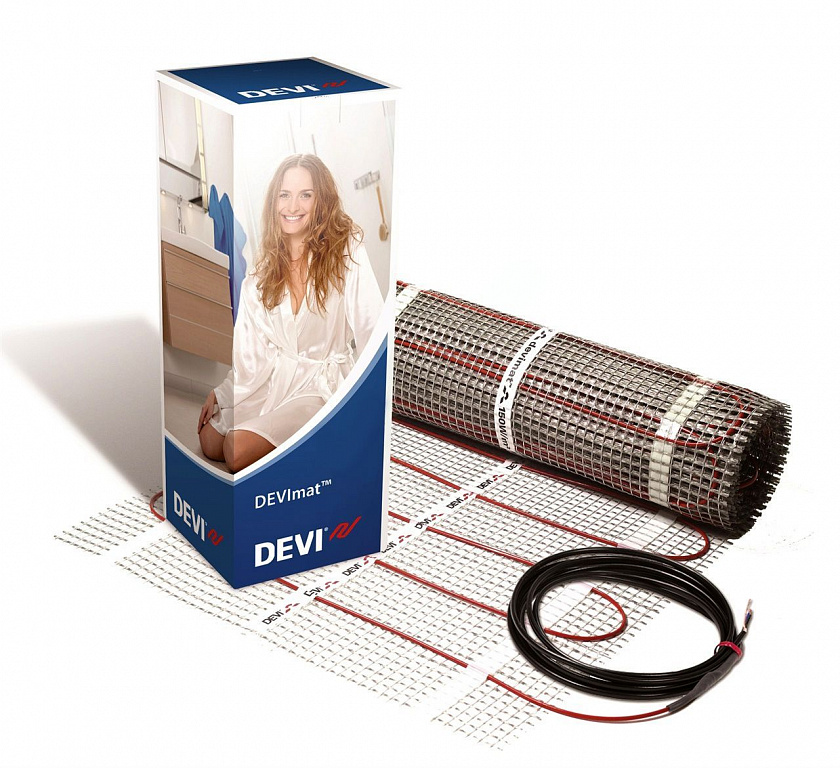 Комплект "Теплый пол" (мат) DEVIcomfort 150T (DTIR-150) 1350Вт 0,45x18м 9 кв.м. DEVI 83030584