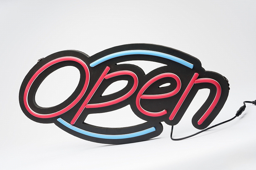 Вывеска неоновая OPEN  №1 Elwatt