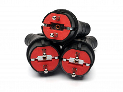 Вилка каучуковая c заземлением 16а IP44 Elwatt Elwatt  