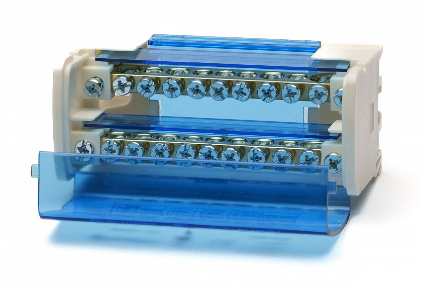 Шина на DIN-рейку в корпусе (кросс-модуль) 2х11 Elwatt