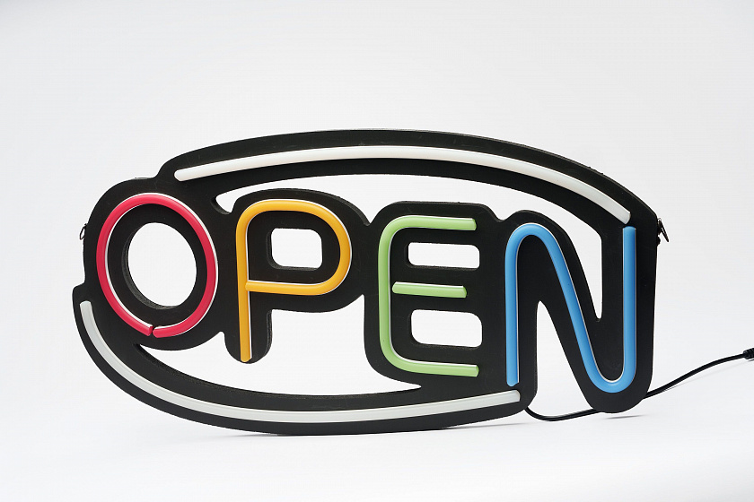 Вывеска неоновая OPEN  №3 Elwatt