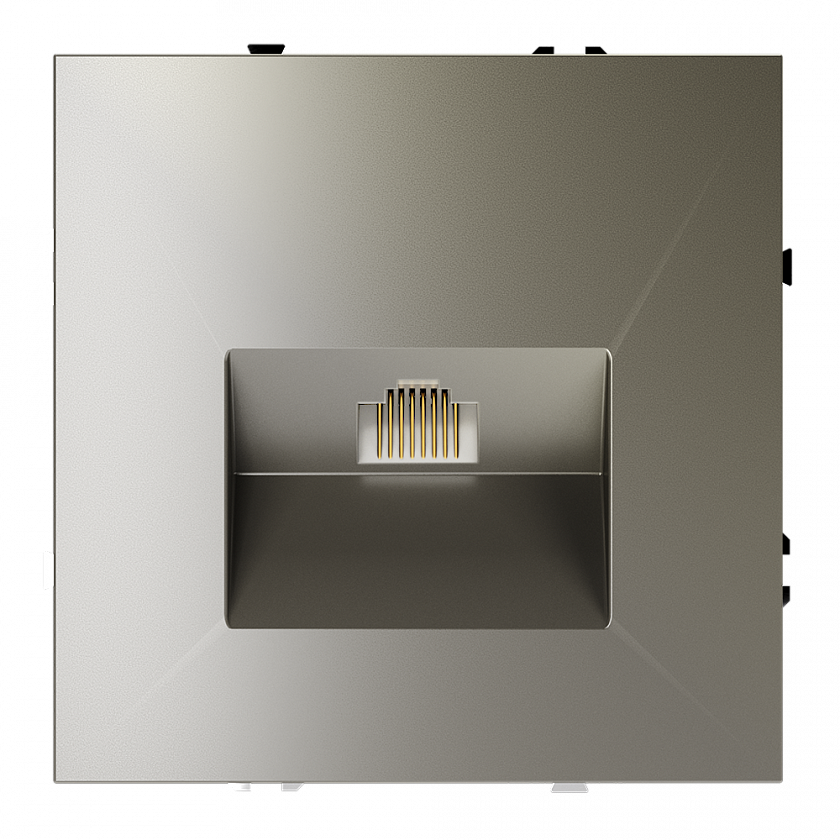 Розетка компьютерная встраиваемая VOLTUM S70 RJ45 кат.6, (шелк)